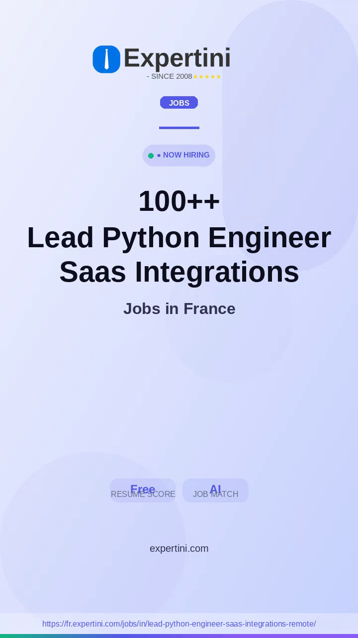 13,087+ Lead Python Engineer Saas Integrations Remote Jobs in France — Top Companies Hiring August 2026